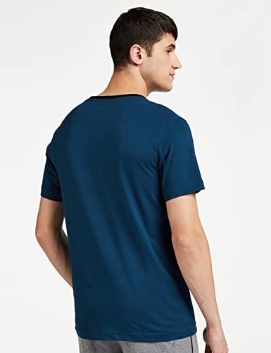 Van Heusen Athleisure Men T-Shirt - Cotton Rich - Smart Tech, Easy Stain Release, Anti Stat, Ultra Soft, Quick Dry_60001_Deep Sea_M - Image 8