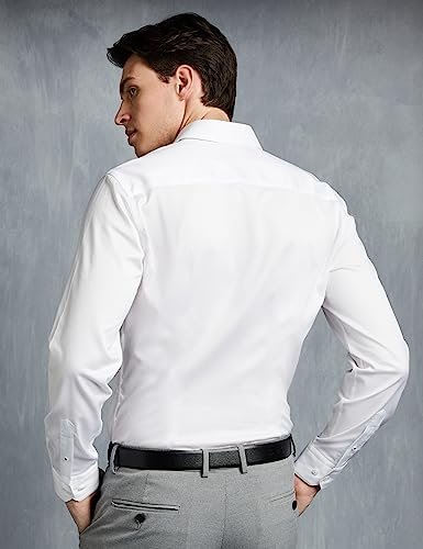 Symbol Premium Men's Wrinkle-Resistant Regular Fit Cotton Formal Shirt (SS23-SMP-FS-01_White_42) - Image 6