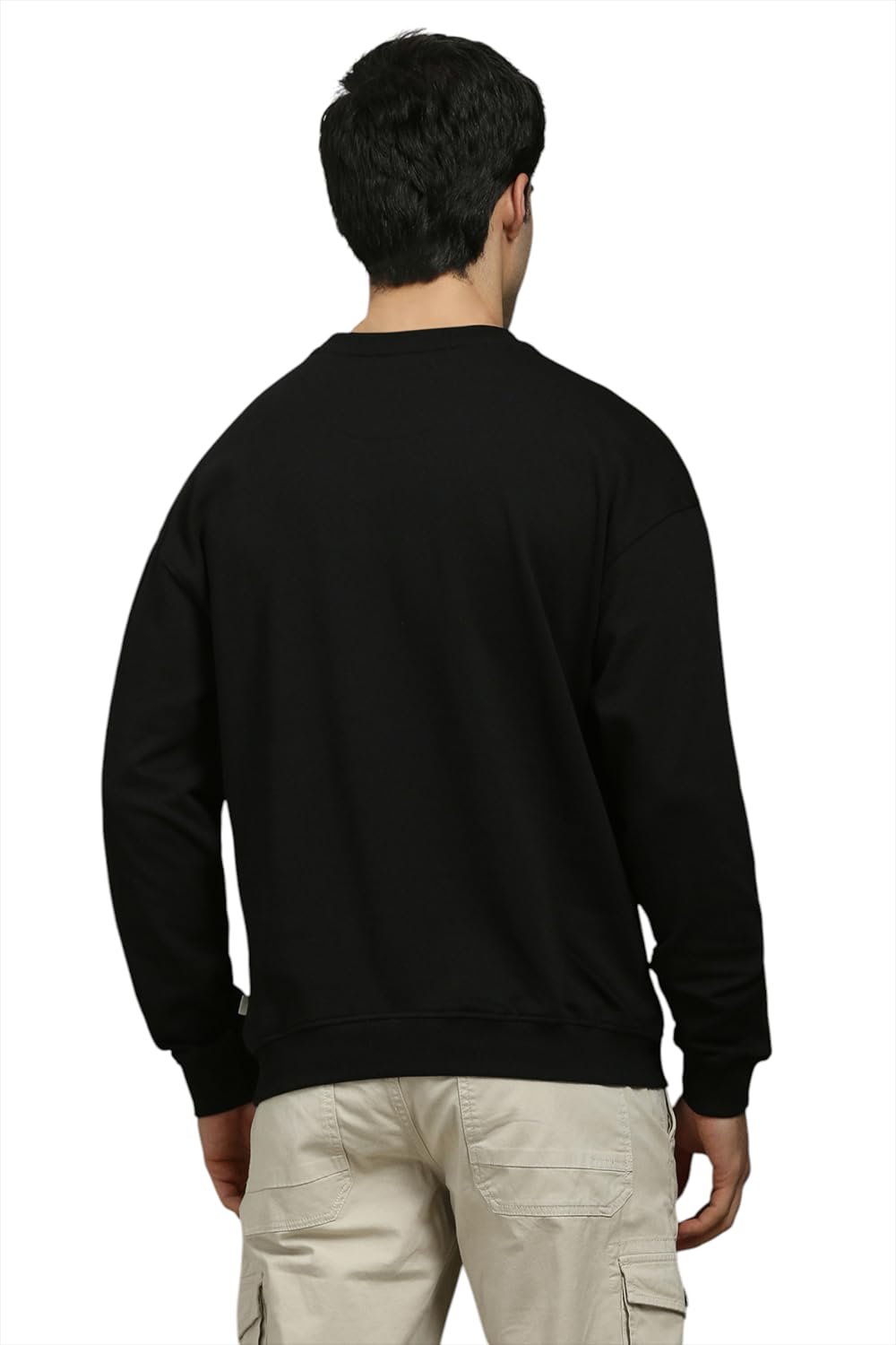 Louis Philippe Men Casual Black Graphic Print Sweatshirt - Image 4
