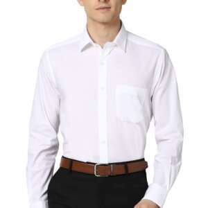 Peter England Men White Full Sleeves Formal Shirt