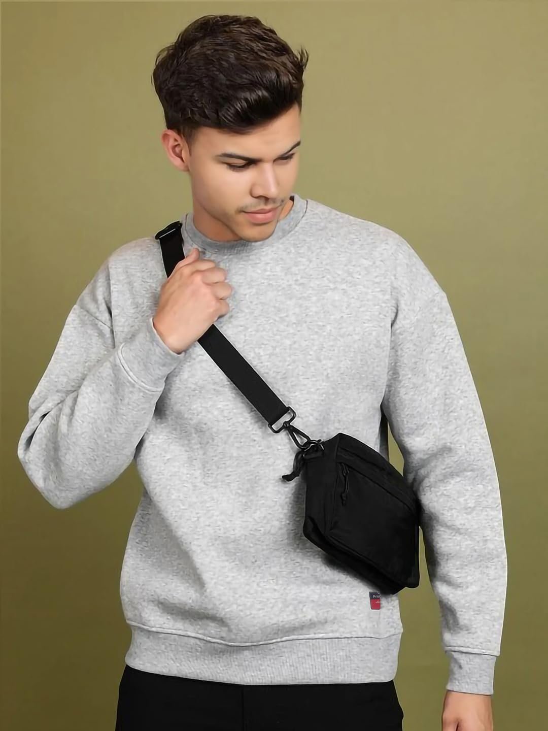 FYLTR Men's Solid Sweatshirt | Regular Fit | Casual Winter Sweatshirt for Men | Grey | 4XL - Image 3