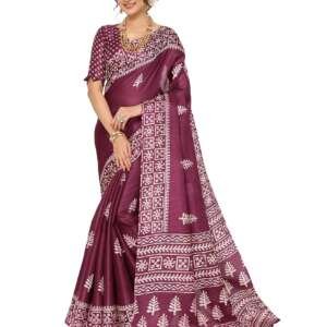 Yashika Women's Woven Printed Art Silk Saree with Unstitched Blouse Material (AZ-YS-P1-KAMAKSHI-RADHA-Parent_Purple 02)