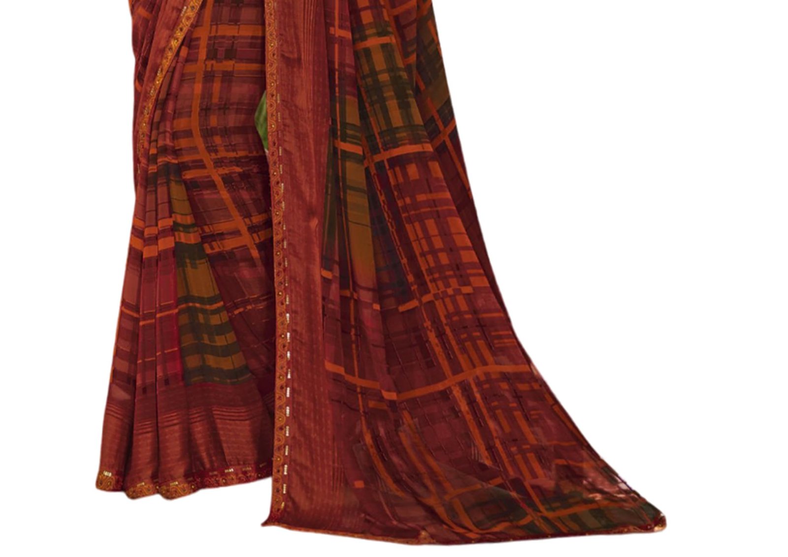 Laxmipati Sarees Multicolor Georgette Printed Saree for Women With Unstitched Blouse Piece | Weddings, Festivals Look Saree With Fancy Blouse Piece - Image 4
