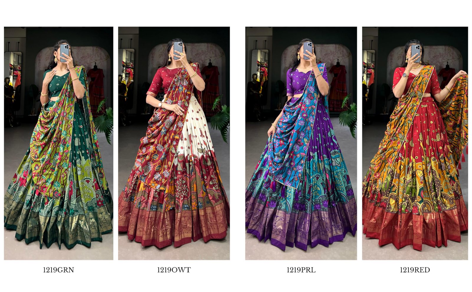 Elegant Tusser Silk Lehenga Choli for Women | Lehenga with Dupatta | Festive & Ethnic Set (1219 OFF WHITE) - Image 3