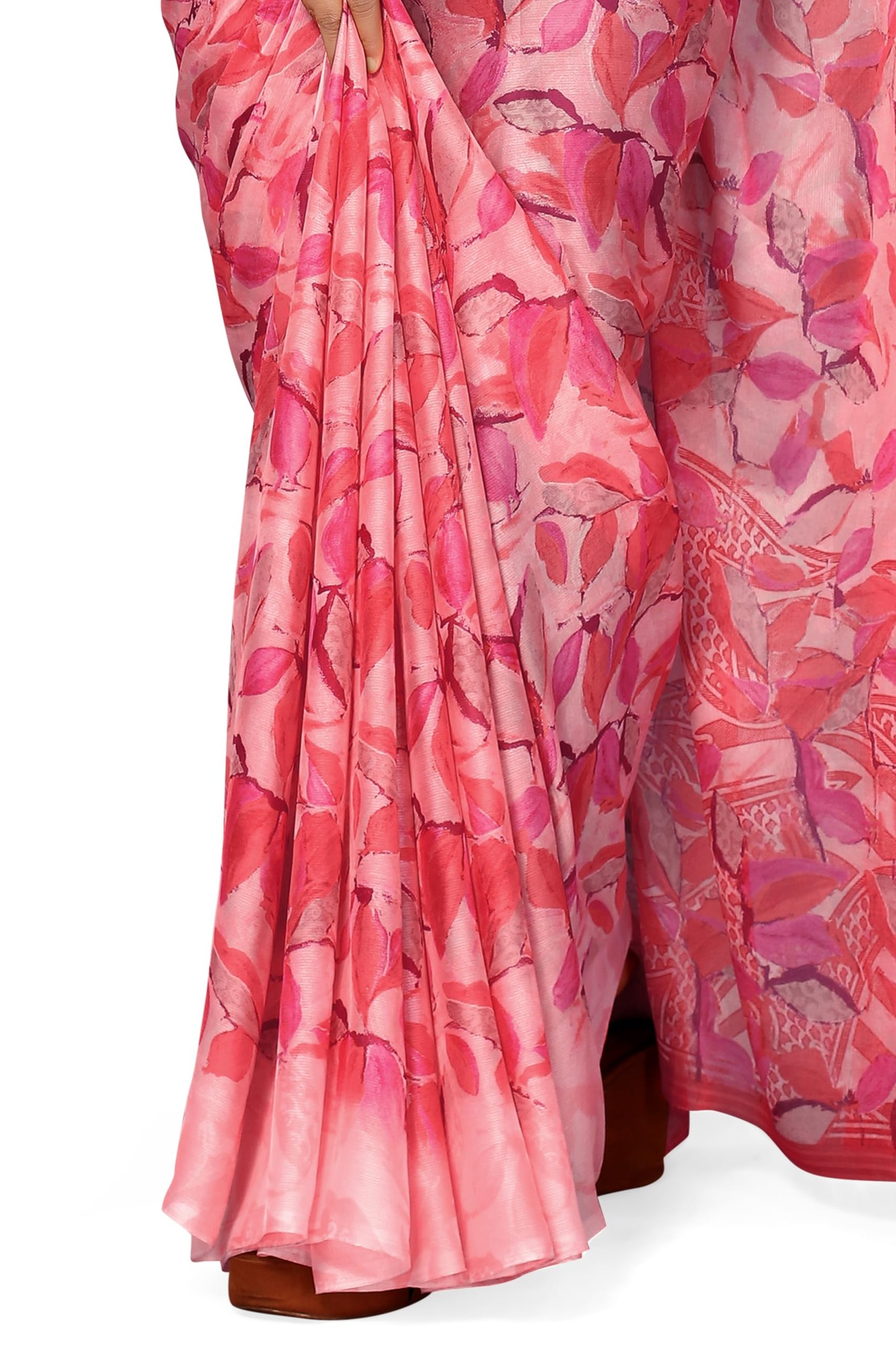 MIRCHI FASHION Chiffon Georgette Floral Printed Sarees for Women with Blouse Piece (40708-Peach) - Image 3
