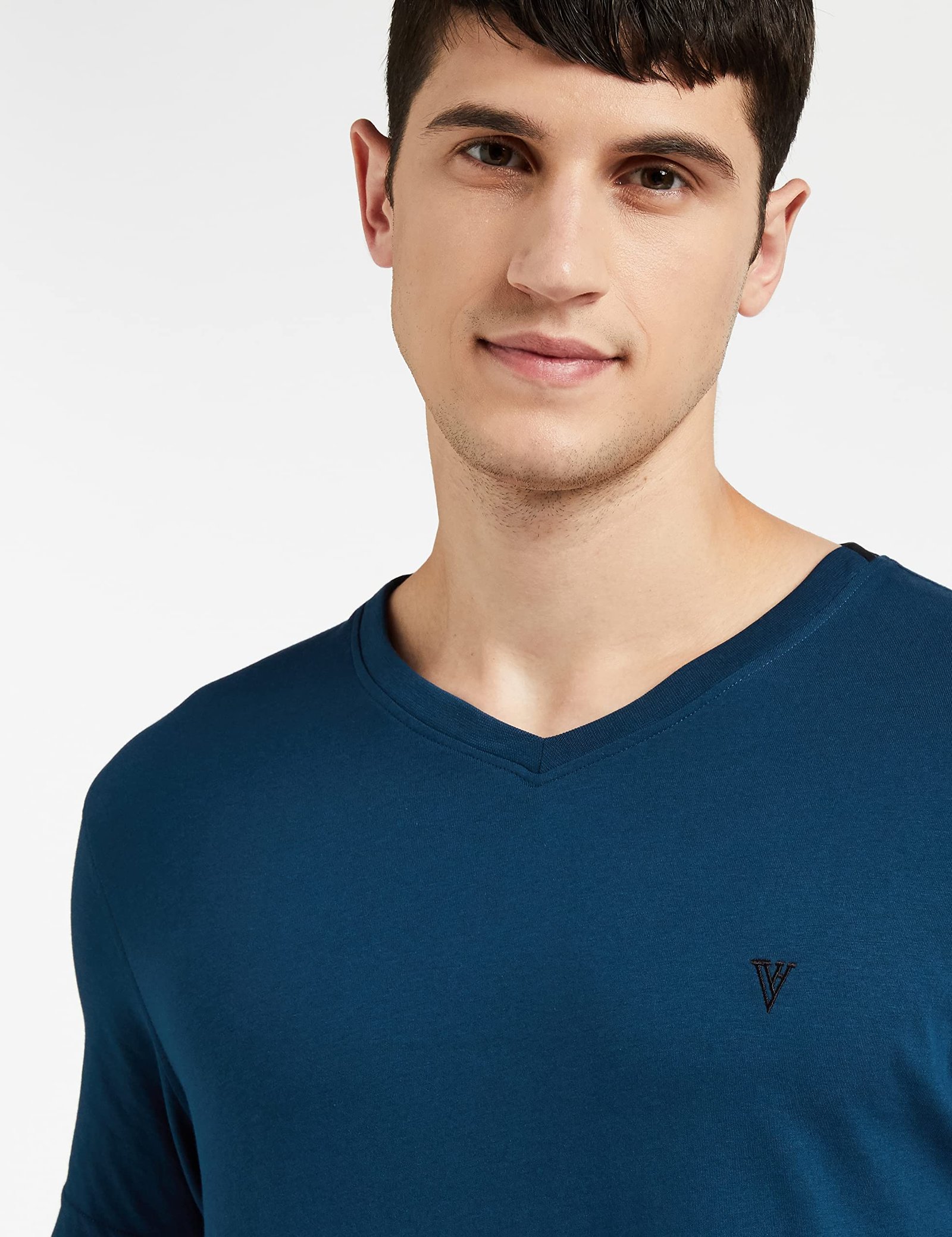 Van Heusen Athleisure Men T-Shirt - Cotton Rich - Smart Tech, Easy Stain Release, Anti Stat, Ultra Soft, Quick Dry_60001_Deep Sea_M - Image 6