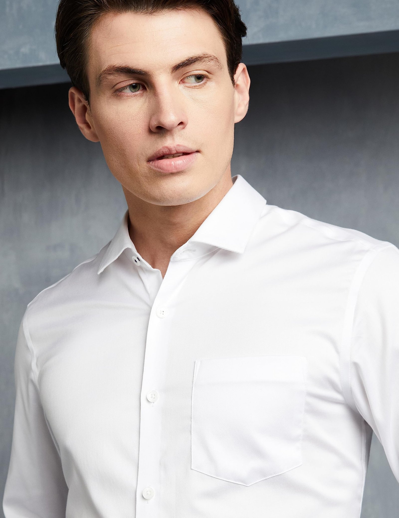 Symbol Premium Men's Wrinkle-Resistant Regular Fit Cotton Formal Shirt (SS23-SMP-FS-01_White_42) - Image 4