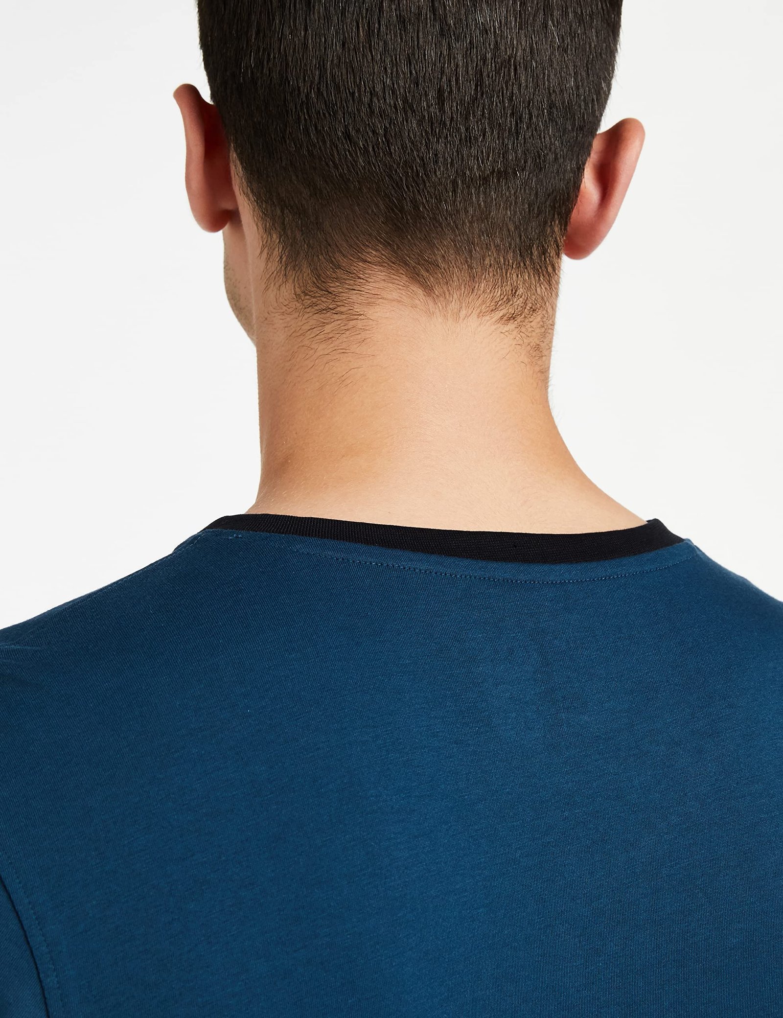 Van Heusen Athleisure Men T-Shirt - Cotton Rich - Smart Tech, Easy Stain Release, Anti Stat, Ultra Soft, Quick Dry_60001_Deep Sea_M - Image 4