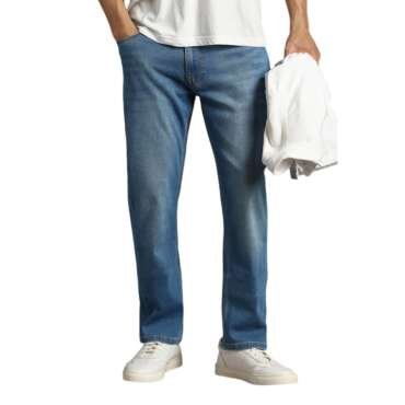 Louis Philippe Men Blue Mid Slim Fit Jeans